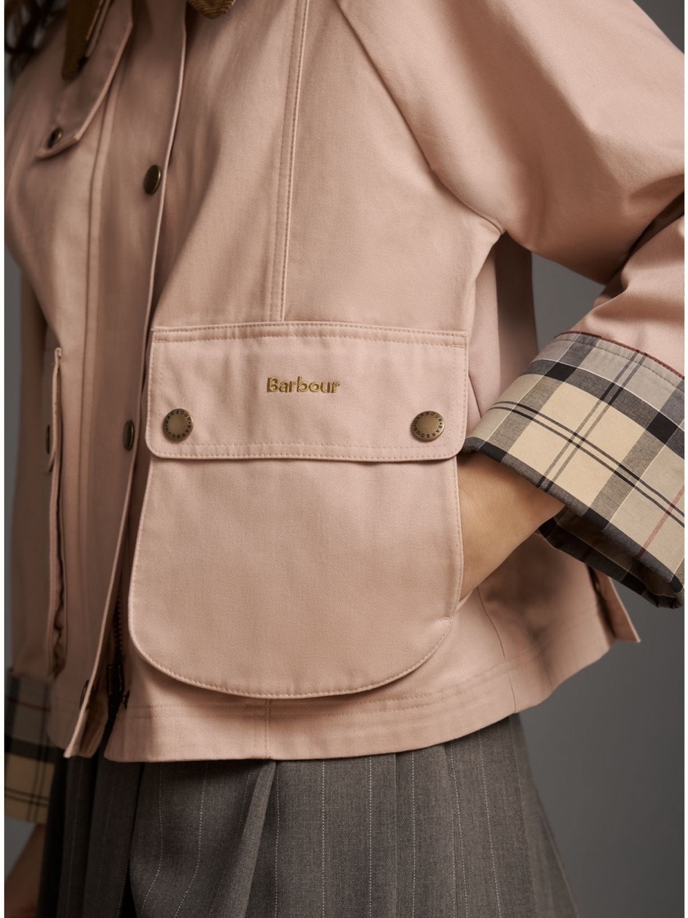 Barbour Beadnell cropped Jacket 8 NWT $300 - Picture 9 of 12
